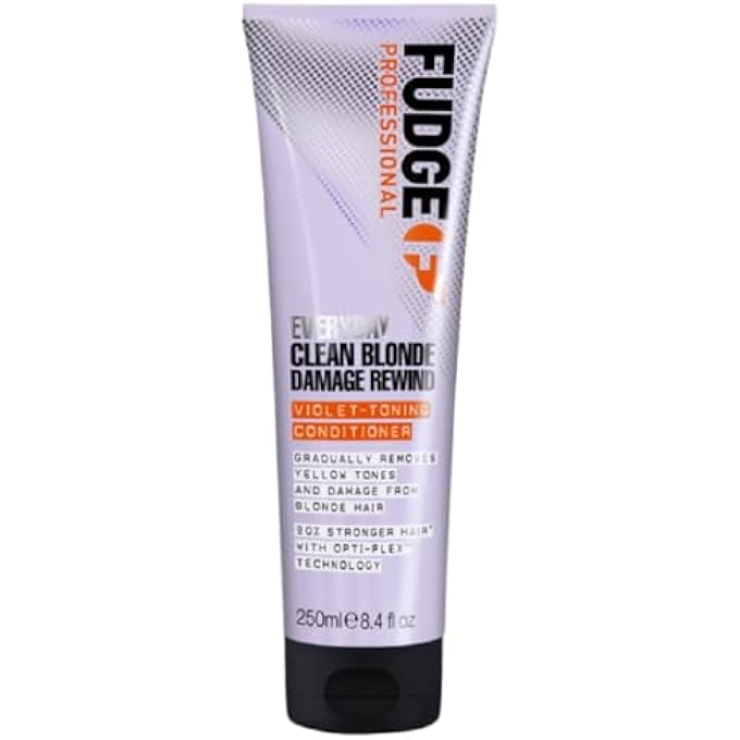 Fudge PROFESSIONAL EVERYDAY CLEAN BLONDE DAMAGE REWIND CONDITIONER, DAILY PURPLE TONING FOR BLONDE HAIR, BOND REPAIR TECHNOLOGY, 250 ML - Image 1